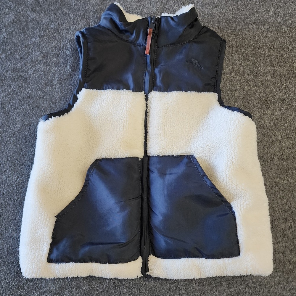 Tommy Bahama Toddler Kids Full-Zip Fleece Brown Vest Size 3T